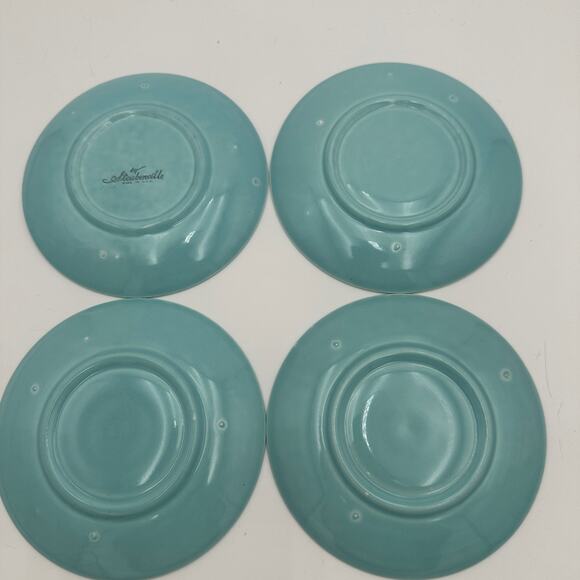 Vintage 1950 Steubenville Fairlane Tea Cup Blue Replacement Saucers Set/4 Marked - Picture 4 of 7